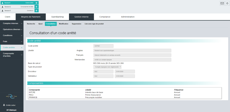 screenshot of F2B Daily Banking